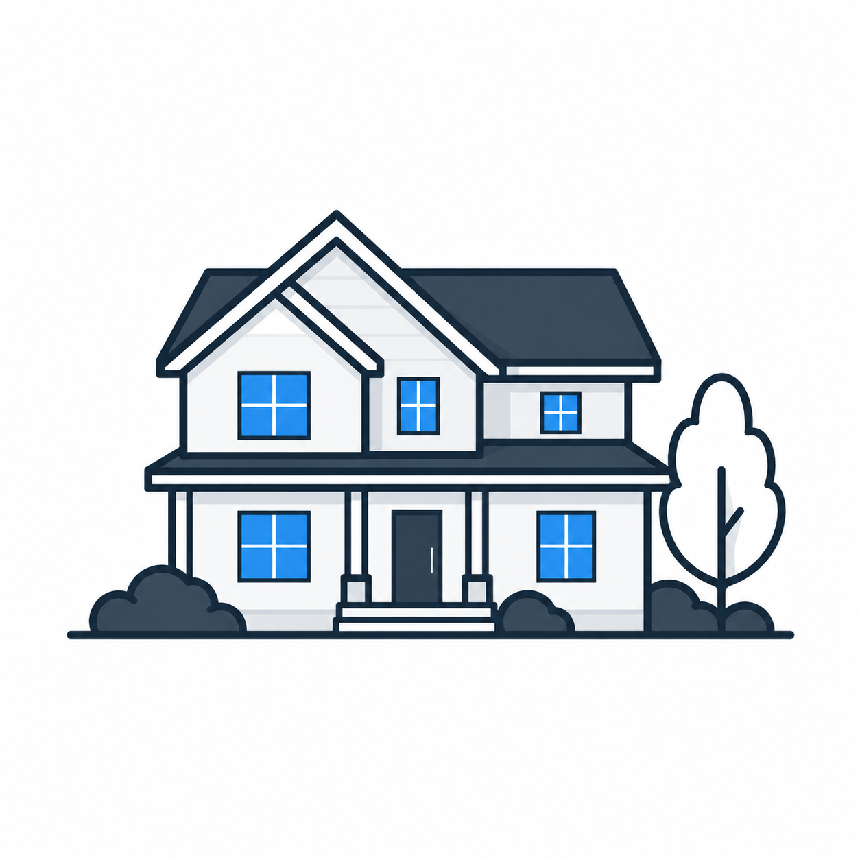 Illustration of a finished custom modular home built in Connecticut